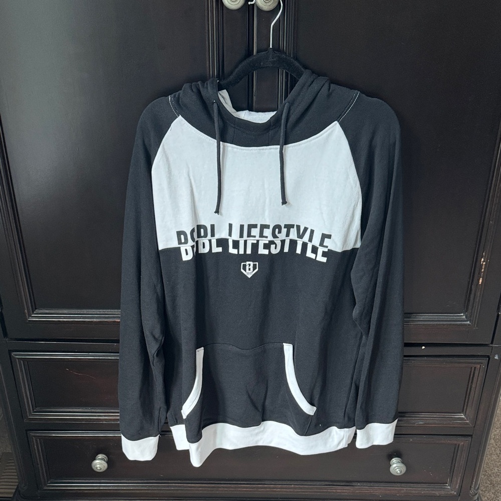 Black and White Baseball Lifestyle 101 hoodie